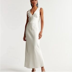 Abercrombie & Fitch Plunge Cowl Back Maxi Dress